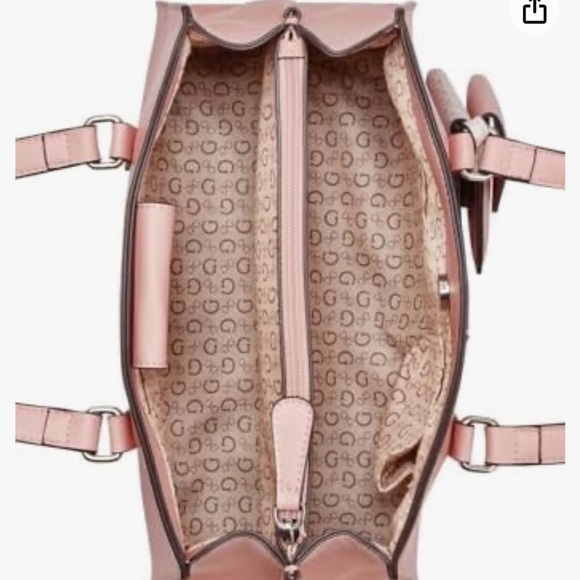 NWT Guess Woodell Satchel Rose - Picture 4 of 6